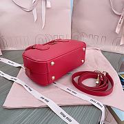 Miu Miu Arcadie Leather Bag Red 22x10x7cm - 3
