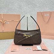 Miu Miu Aventure Nappa Leather Brown Bag 33×5×20cm - 1