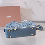 Miu Miu Blue Matelassé Leather Arcadie Size 22x10x7cm - 6