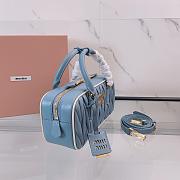 Miu Miu Blue Matelassé Leather Arcadie Size 22x10x7cm - 5