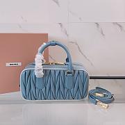Miu Miu Blue Matelassé Leather Arcadie Size 22x10x7cm - 4