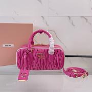 Miu Miu Pink Matelassé Leather Arcadie Size 22x10x7cm - 1