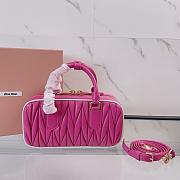 Miu Miu Pink Matelassé Leather Arcadie Size 22x10x7cm - 3
