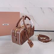 Miu Miu Brown Matelassé Leather Arcadie Size 22x10x7cm - 6