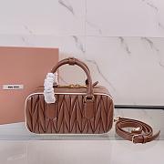Miu Miu Brown Matelassé Leather Arcadie Size 22x10x7cm - 5