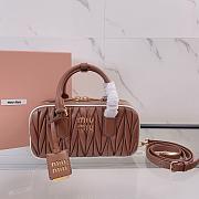 Miu Miu Brown Matelassé Leather Arcadie Size 22x10x7cm - 3