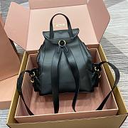 Miu Miu Cognac Leather Black Backpack Size 29x25x12cm - 6