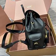 Miu Miu Cognac Leather Black Backpack Size 29x25x12cm - 5