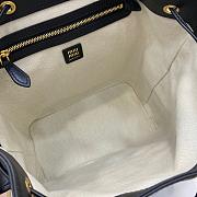 Miu Miu Cognac Leather Black Backpack Size 29x25x12cm - 2