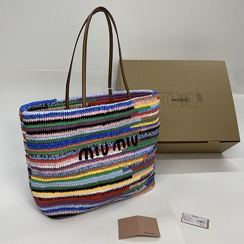 Miu Miu Crochet Tote Bag Multicolored 40x16x34cm - 1