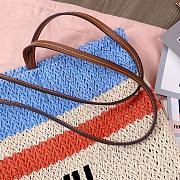 Miu Miu Crochet Tote Bag Blue Multicolored 40x16x34cm - 5