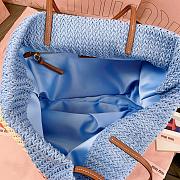 Miu Miu Crochet Tote Bag Blue Multicolored 40x16x34cm - 2