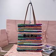 Miu Miu Crochet Woven Tote Bag Colorful 30x38CM - 1