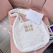 Miu Miu Hobo Tressé Effet Raphia White 44x31x8cm - 1