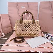 Miu Miu Logo-appliqué Interwoven Tote 24x18x9cm - 4