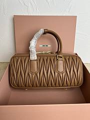 Miu Miu Matelasse Brown Pattern 5BB148 Size 27x12x9cm - 5