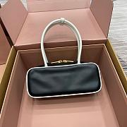 Miu Miu Mluarchive Leather Top Black 5BB173 Size 28x11x8cm - 5