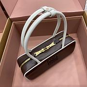 Miu Miu Mluarchive Leather Top Brown 5BB173 Size 28x11x8cm - 5