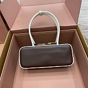 Miu Miu Mluarchive Leather Top Brown 5BB173 Size 28x11x8cm - 3