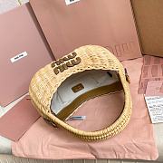 Miu Miu Ola Hobo Bag in Raffia 20x17x6cm - 5