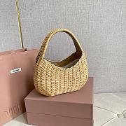 Miu Miu Ola Hobo Bag in Raffia 20x17x6cm - 2