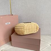 Miu Miu Ola Hobo Bag in Raffia 20x17x6cm - 3