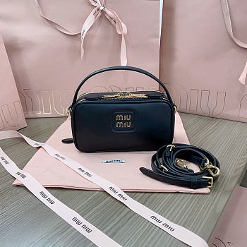 Miu Miu Pillow Bowling Bag Black Size 18x9x6cm