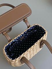 Miu Miu Wicker And Leather Handbag 15x20x8cm - 3