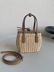 Miu Miu Wicker And Leather Handbag 15x20x8cm - 2