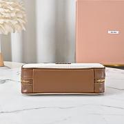 MiuMiu Beau Canvas and Leather Brandy Size 28X12X9cm - 5