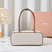 MiuMiu Beau Canvas and Leather Brandy Size 28X12X9cm - 2