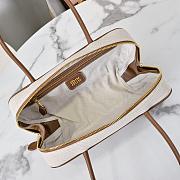 MiuMiu Beau Canvas and Leather Brandy Size 28X12X9cm - 3