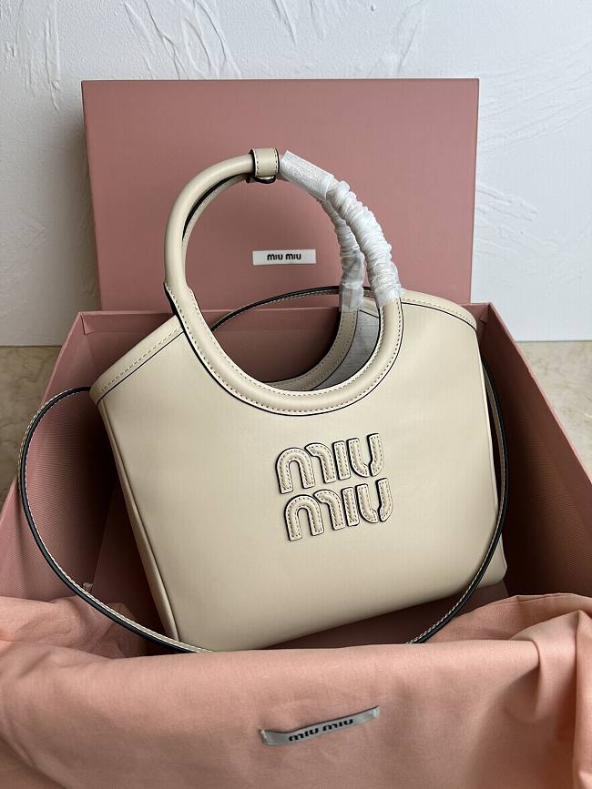 MiuMiu IVY Beige Handbag Size 27x11x15cm - 1