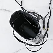 MiuMiu Naplak Patent Leather Pouch Palisander Black Size 23x13x7cm - 5