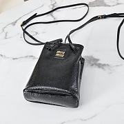 MiuMiu Naplak Patent Leather Pouch Palisander Black Size 23x13x7cm - 4