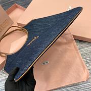 MiuMiu Palisander lvy Naplak Patent Leather Denim Size 35x40cm - 5