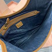 MiuMiu Palisander lvy Naplak Patent Leather Denim Size 35x40cm - 2