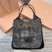 MiuMiu Palisander lvy Naplak Patent Leather Black Size 35x40cm - 4