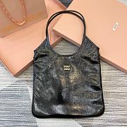 MiuMiu Palisander lvy Naplak Patent Leather Black Size 35x40cm - 3