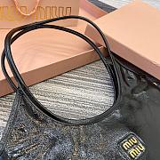 MiuMiu Palisander lvy Naplak Patent Leather Black Size 35x40cm - 2