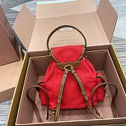 MiuMiu Red Canvas and Leather Red Backpack Size 22x18x11cm - 3