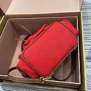 MiuMiu Red Canvas and Leather Red Backpack Size 22x18x11cm - 5