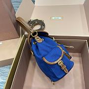 MiuMiu Red Canvas and Leather Blue Backpack Size 22x18x11cm - 5