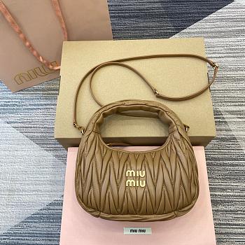 Miumiu Wander Matelasse Brown Size 23x13x7cm