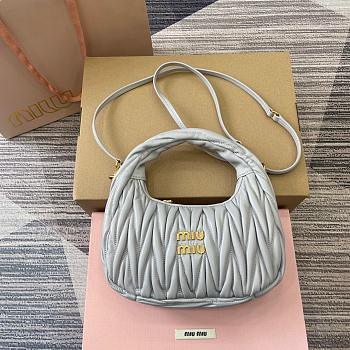 Miumiu Wander Matelasse Grey Size 23x13x7cm