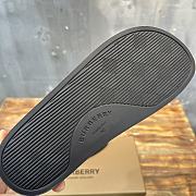 Burberry Black Check EkD Motif Slides - 5
