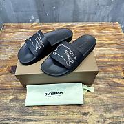 Burberry Black Check EkD Motif Slides - 6