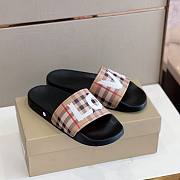 Burberry Check Slides Beige Love - 4