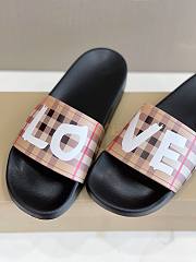 Burberry Check Slides Beige Love - 6