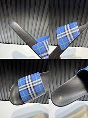 Burberry Check Slides Blue - 5